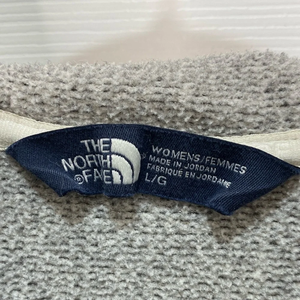 North Face gray hoodie long sleeve top, size large - Picture 4 of 13